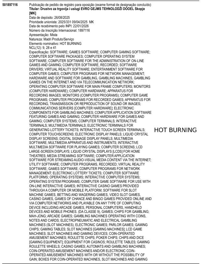 Página da RPI de HOT BURNING