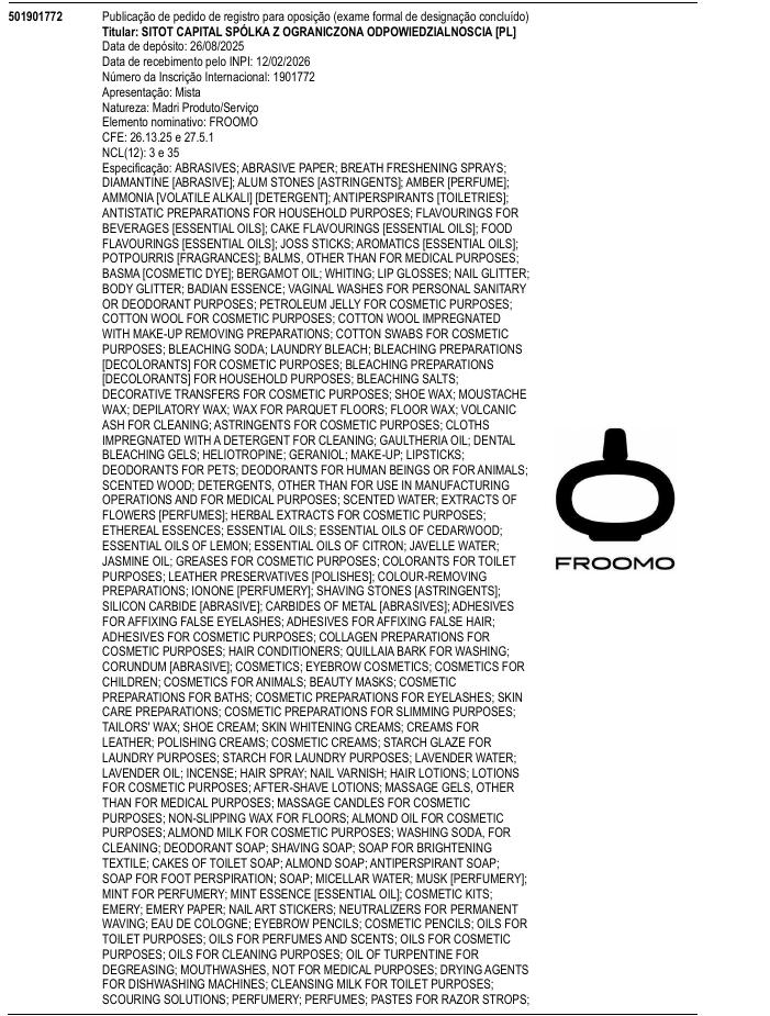 Página da RPI de FROOMO
