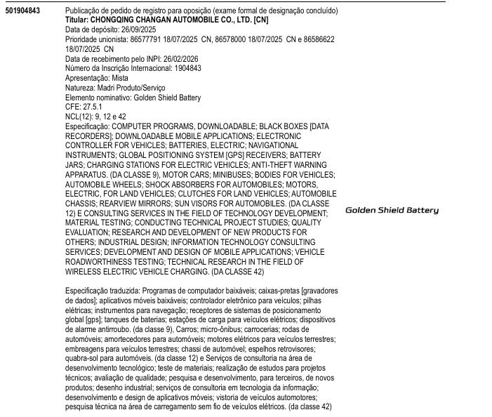 Página da RPI de Golden Shield Battery