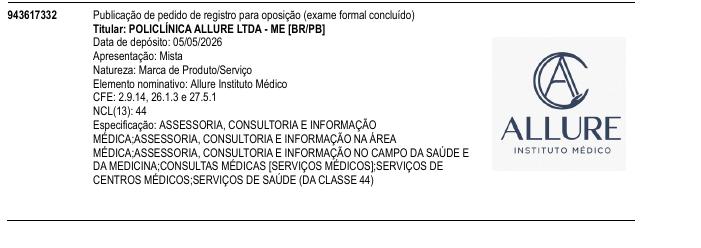 Página da RPI de Allure Instituto M�dico