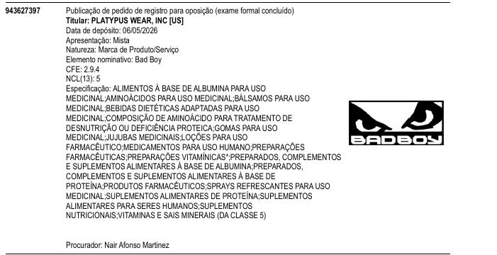 Página da RPI de Bad Boy