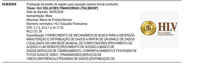 Página da RPI de HLV Solu��es Financeiras