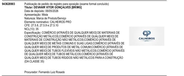 Página da RPI de CALHEIROS PRO