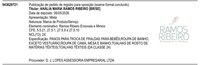 Página da RPI de Ramos Ribeiro Enxovais e Mimos