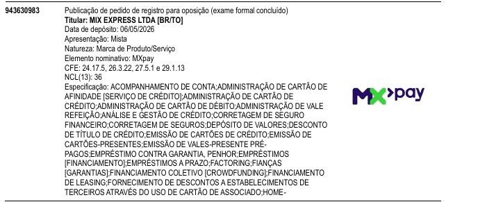 Página da RPI de MXpay