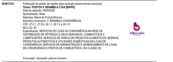 Página da RPI de V. BRAMBILA CONVENI�NCIA