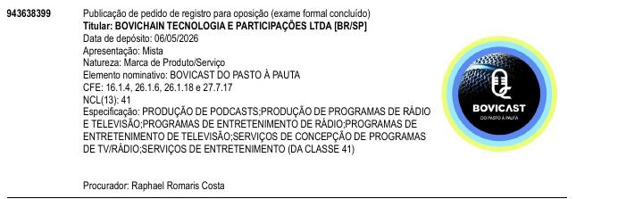 Página da RPI de BOVICAST DO PASTO � PAUTA
