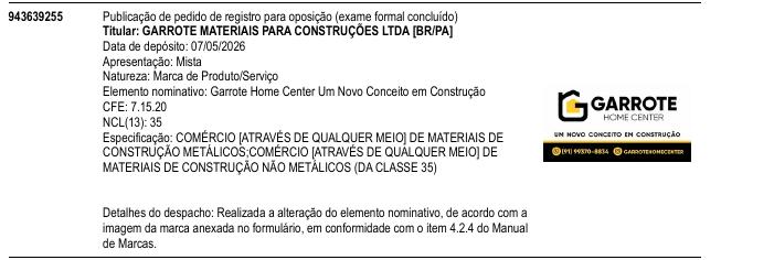 Página da RPI de Garrote Home Center Um Novo Conceito em Constru��o