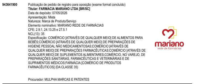 Página da RPI de MARIANO REDE DE FARM�CIAS
