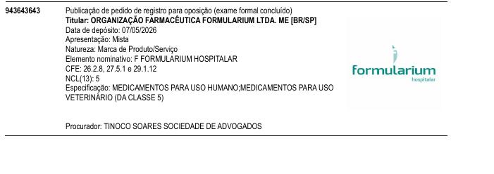 Página da RPI de F FORMULARIUM HOSPITALAR