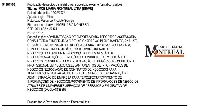 Página da RPI de IMOBILI�RIA MONTREAL