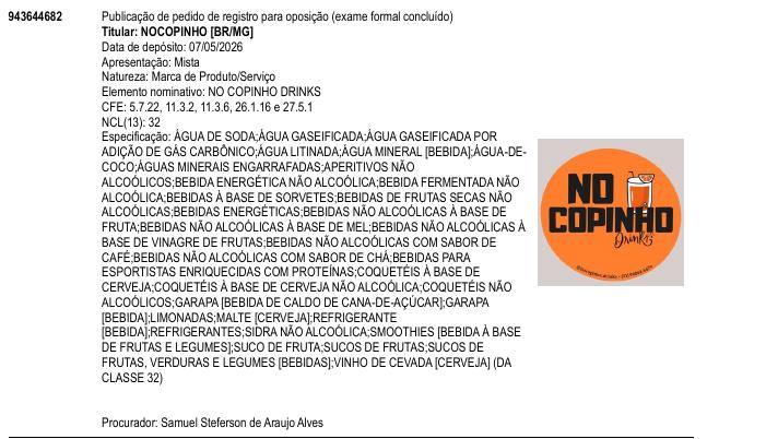 Página da RPI de NO COPINHO DRINKS