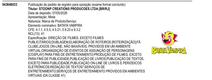 Página da RPI de BATATA VAMPIRA