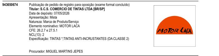 Página da RPI de MOTOR LACA