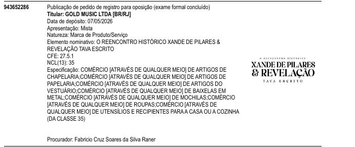 Página da RPI de O REENCONTRO HIST�RICO XANDE DE PILARES & REVELA��O TAVA ESCRITO