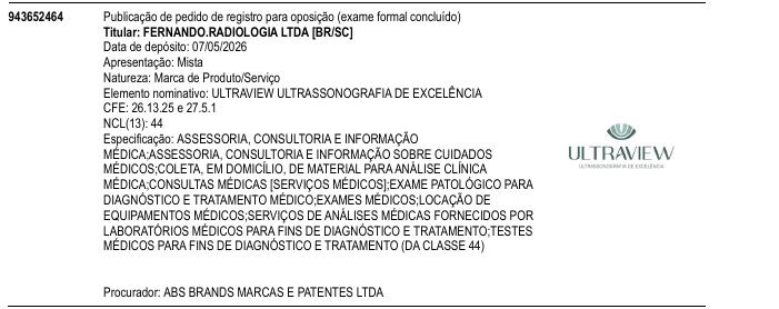 Página da RPI de ULTRAVIEW ULTRASSONOGRAFIA DE EXCEL�NCIA