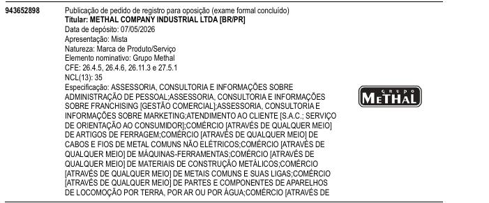 Página da RPI de Grupo Methal