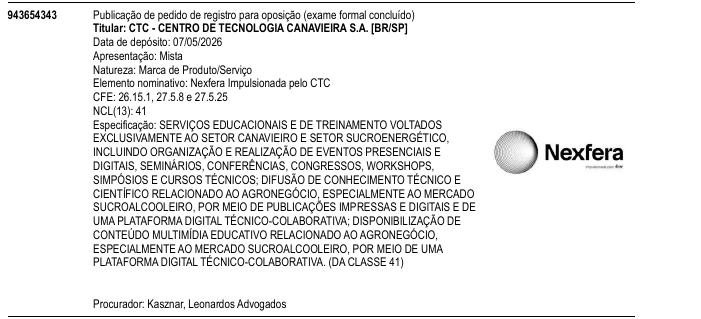 Página da RPI de Nexfera Impulsionada pelo CTC