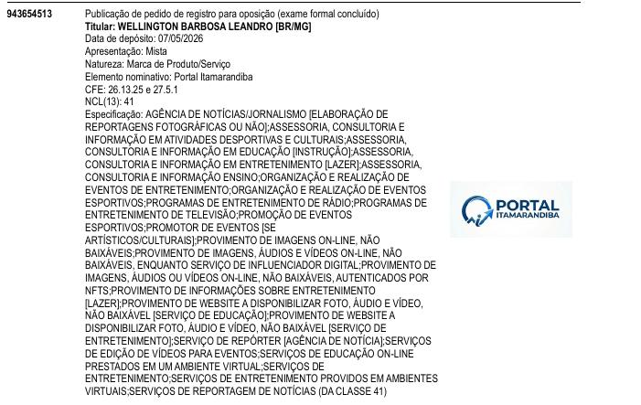 Página da RPI de Portal Itamarandiba