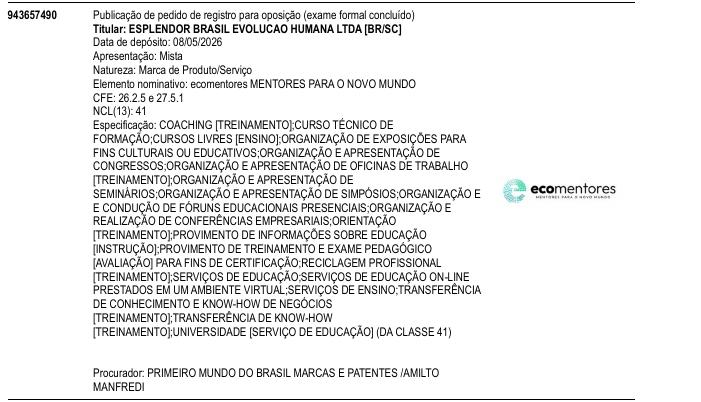 Página da RPI de ecomentores MENTORES PARA O NOVO MUNDO