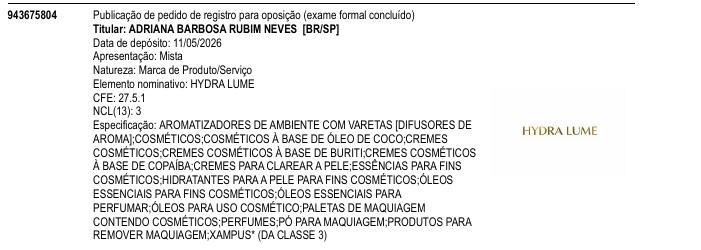 Página da RPI de HYDRA LUME