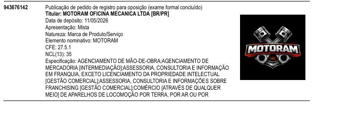 Página da RPI de MOTORAM