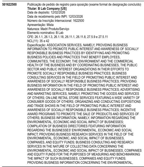 Página da RPI de B Lab