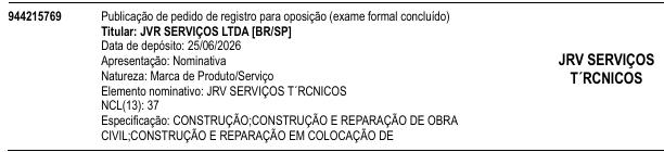 JRV SERVIÇOS T´RCNICOS