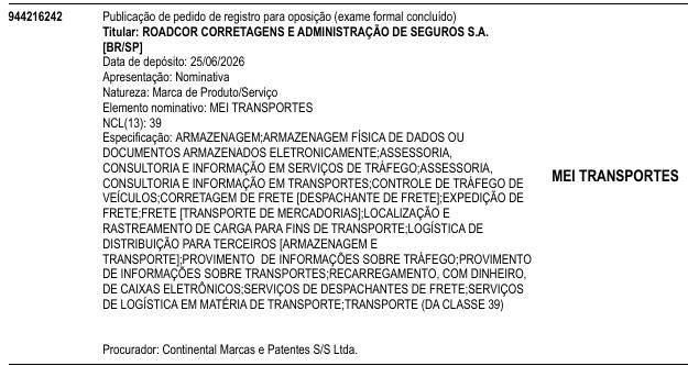 MEI TRANSPORTES