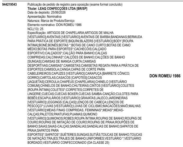 DON ROMEU 1986