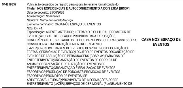 CASA NÓS ESPAÇO DE EVENTOS