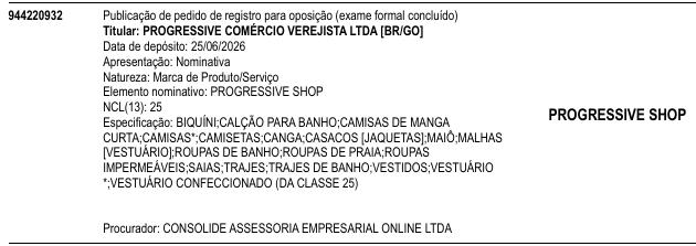 PROGRESSIVE SHOP