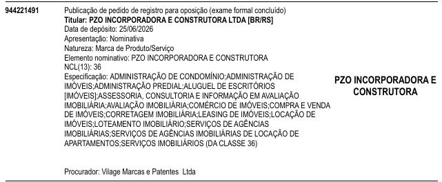 PZO INCORPORADORA E CONSTRUTORA