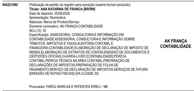 AK FRANÇA CONTABILIDADE