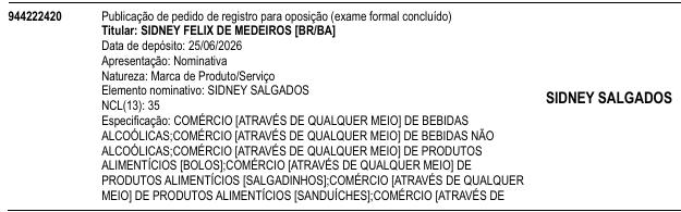 SIDNEY SALGADOS