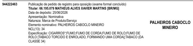 PALHEIROS CABOCLO MINEIRO
