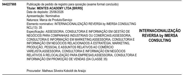 INTERNACIONALIZAÇÃO REVERSA by IMERSA CONSULTING