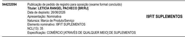 I9FIT SUPLEMENTOS