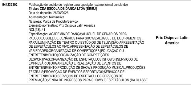 Prix Osipova Latin America