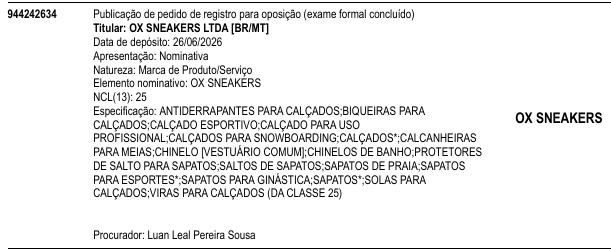 OX SNEAKERS