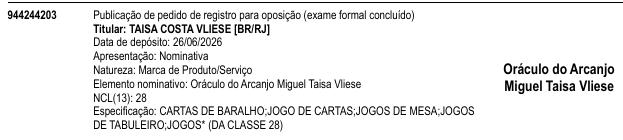 Oráculo do Arcanjo Miguel Taisa Vliese