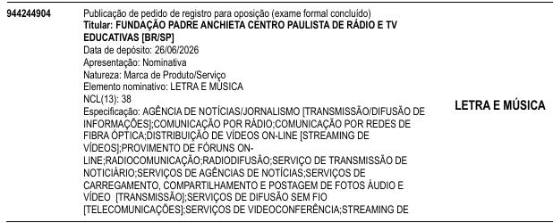 LETRA E MÚSICA