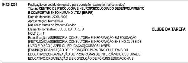 CLUBE DA TAREFA