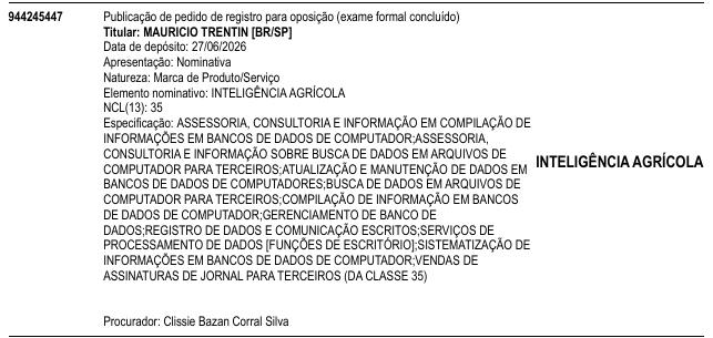 INTELIGÊNCIA AGRÍCOLA