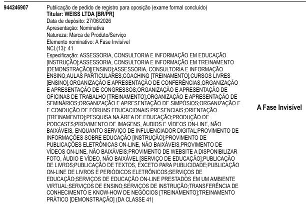 A Fase Invisível