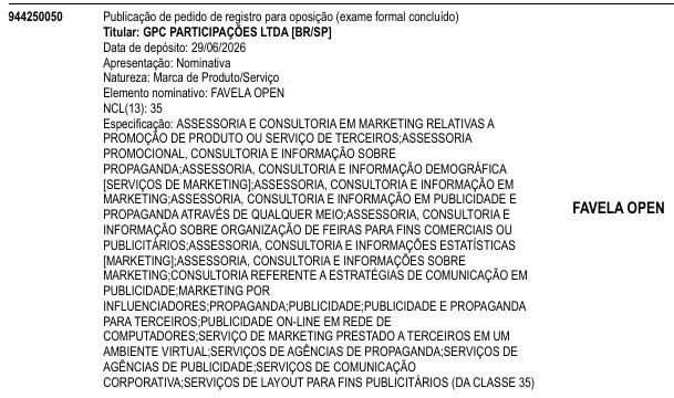 FAVELA OPEN