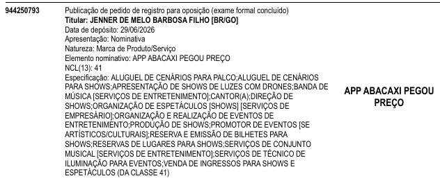 APP ABACAXI PEGOU PREÇO