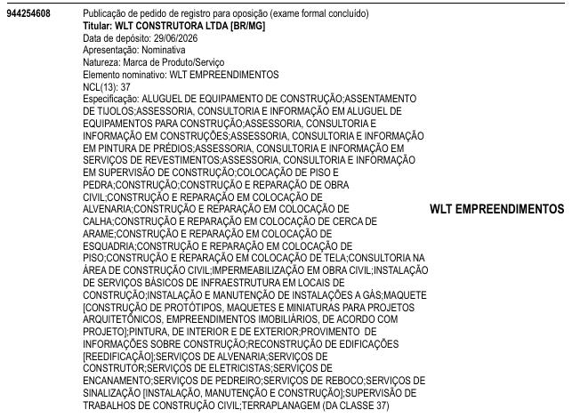 WLT EMPREENDIMENTOS