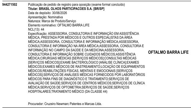 OFTALMO BARRA LIFE