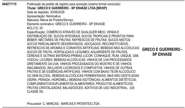 GRECO E GUERREIRO - SP ENVASE